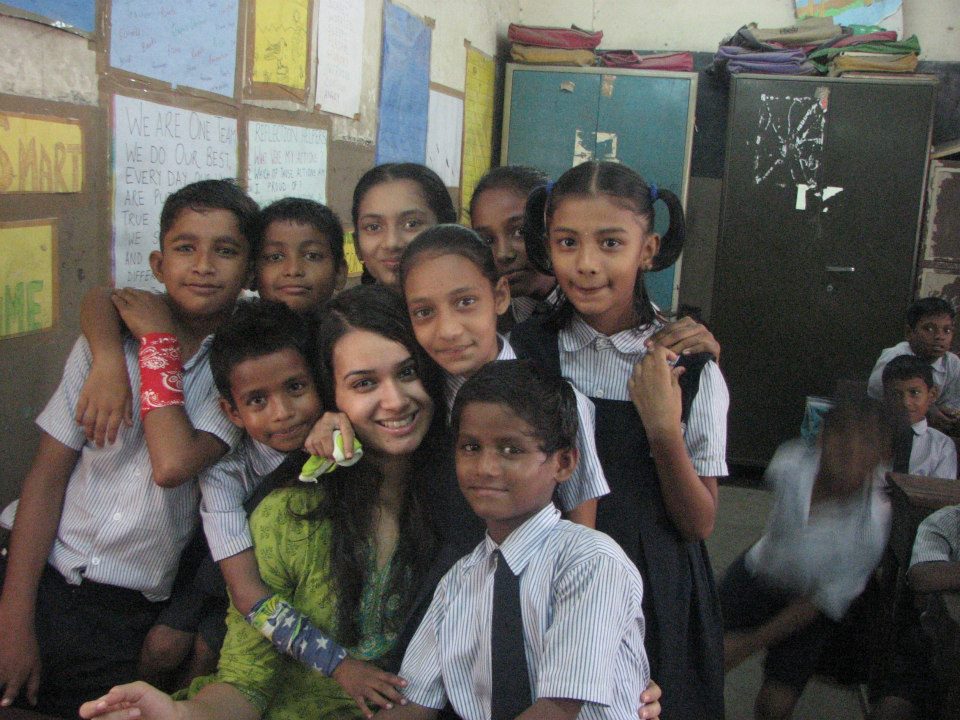 Sanjukta Krishnagopal with Teach for India kids